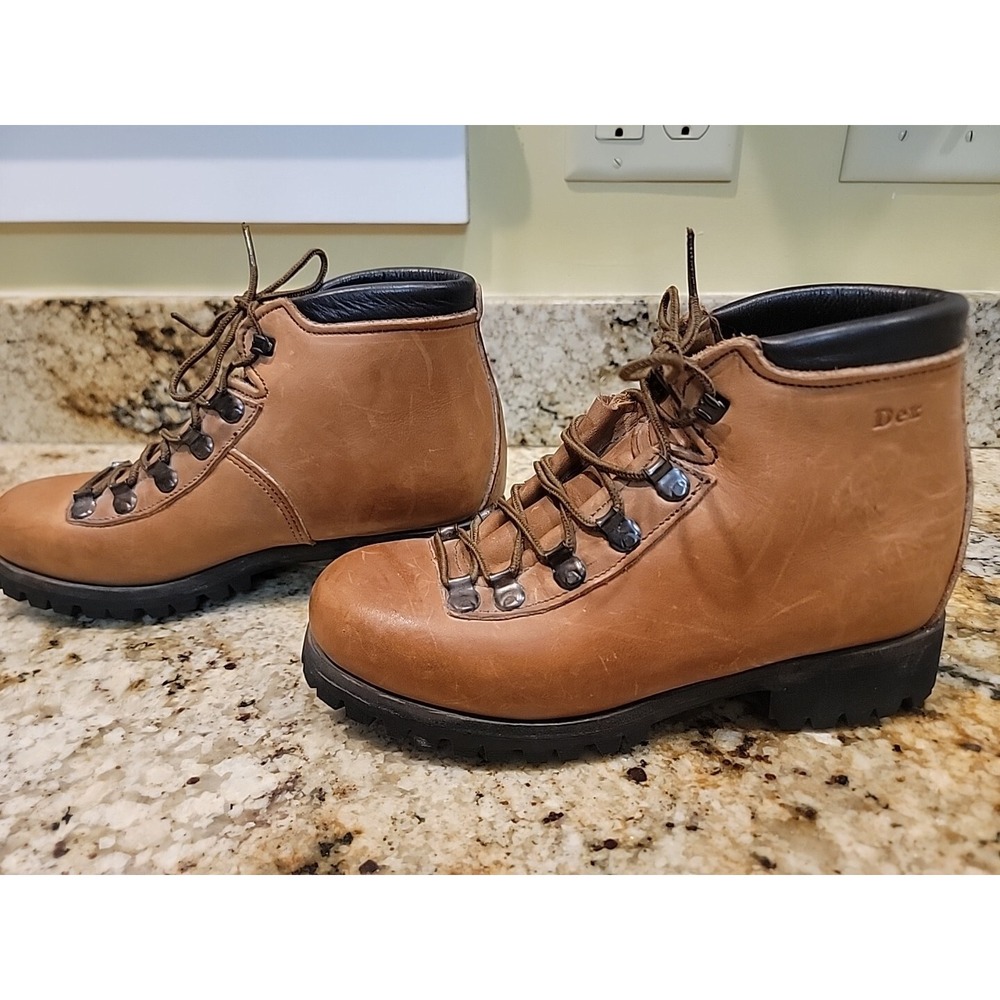 Vintage Dexter Hiking Boots Leather Backpacking Boots W/Vibram Sole, Men's 6.5